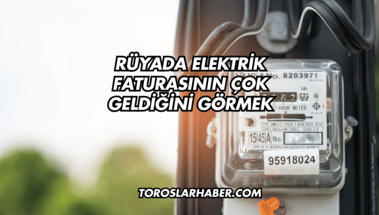 Rüyada Elektrik Faturasının Çok Geldiğini Görmek